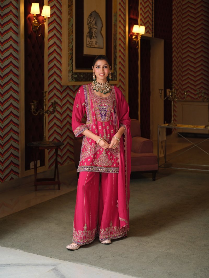 D 2464 To 2466 By Zaveri Chinon Readymade Suits